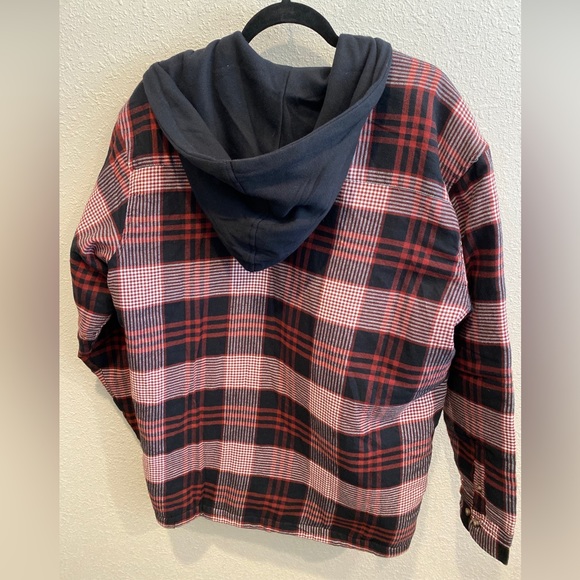 Wrangler Riggs Workwear Quilt Lined Flannel with Hood, Size XL - Picture 4 of 7